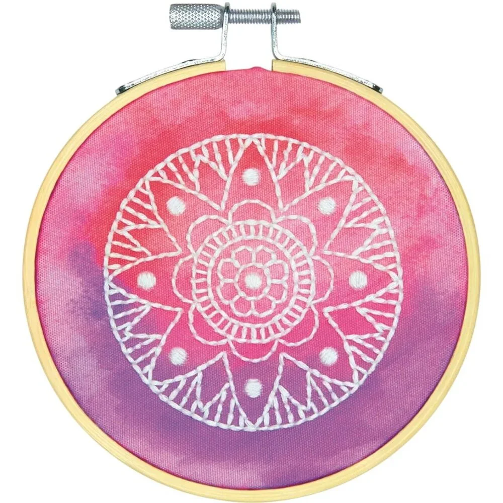 Dimensions Learn Craft Embroidery Kit Mandala 72-75231 Thread Hoop Fabric Needle